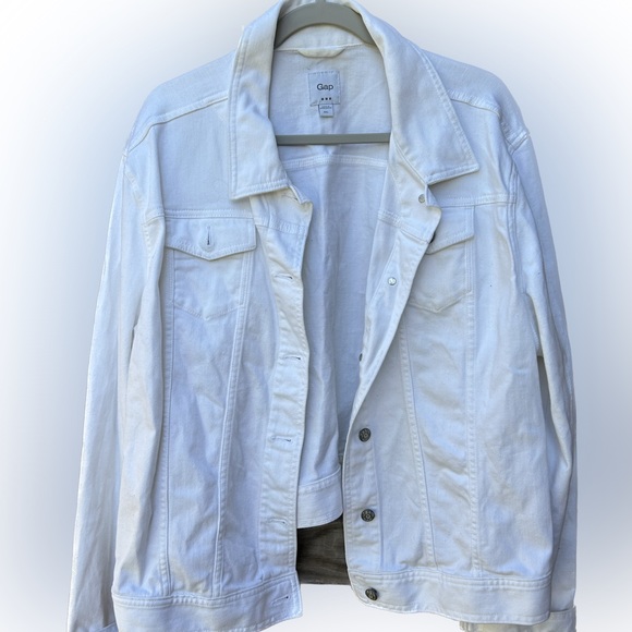 GAP Women’s White Denim Jacket XXL - Picture 14 of 15